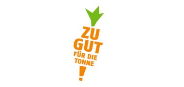 Symbolbild von der Aktion "Zu gut für die Tonne". Das Symbolbild besteht optisch aus einer Ananas, welche inhaltlich den Slogan "Zu gut für die Tonne" beinhaltet. 